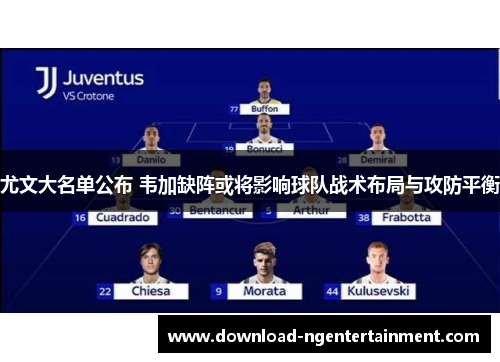 尤文大名单公布 韦加缺阵或将影响球队战术布局与攻防平衡