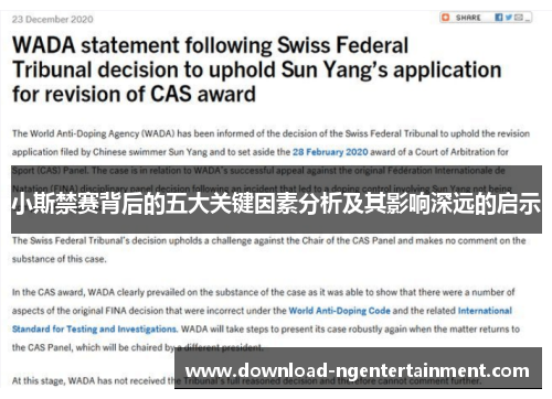 小斯禁赛背后的五大关键因素分析及其影响深远的启示