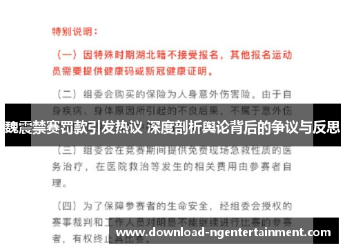 魏震禁赛罚款引发热议 深度剖析舆论背后的争议与反思